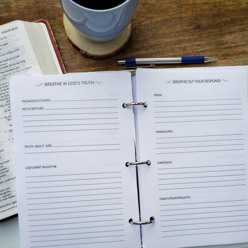 Printable Daily Planner and Goal Tracker - Track Bible Memory - Prayer Journal - Set Goals ...