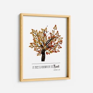 Known by its Fruit Printable - Fruit of the Spirit Printable - Scripture Art