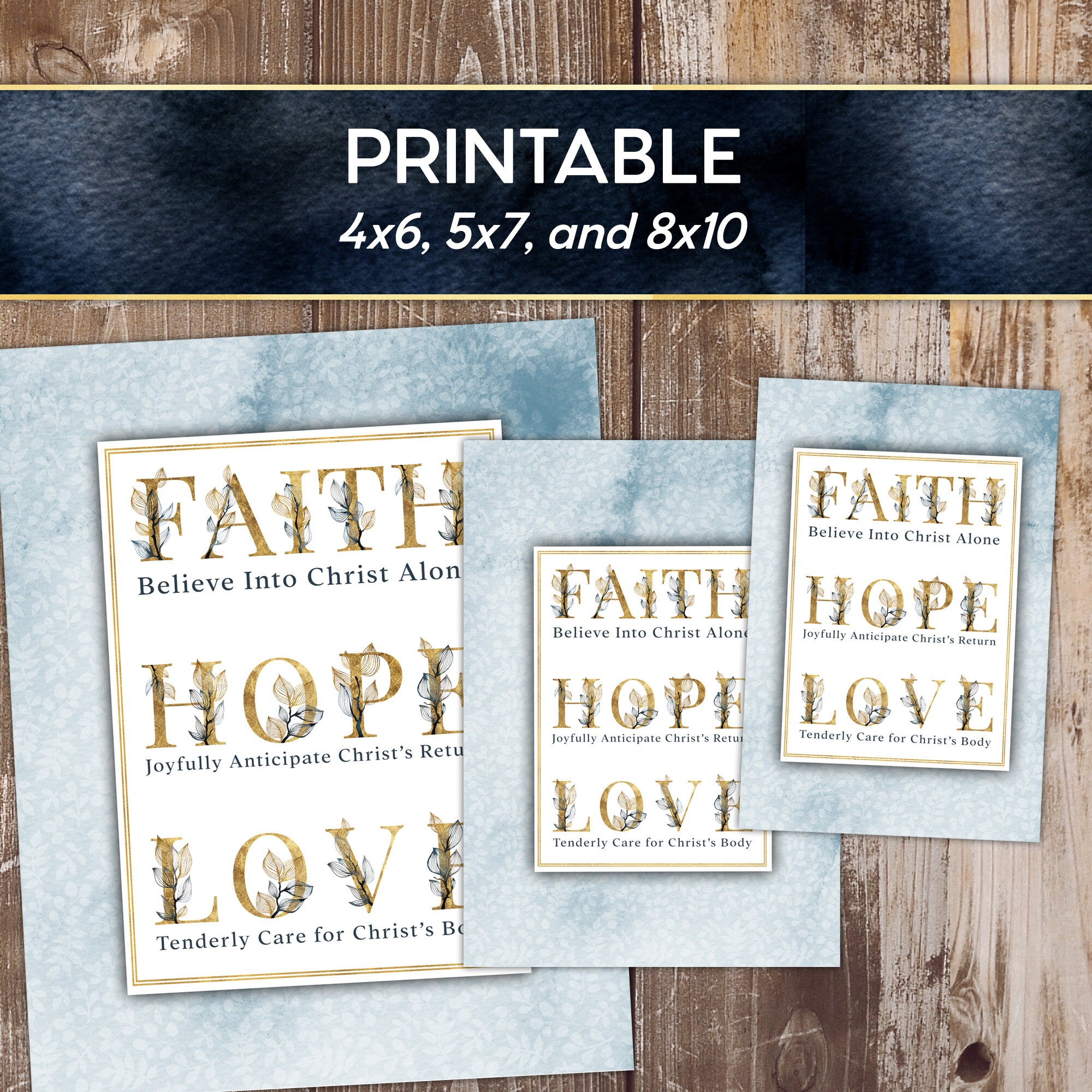 Faith Hope Love Printable Scripture Artwork 1 - Etsy