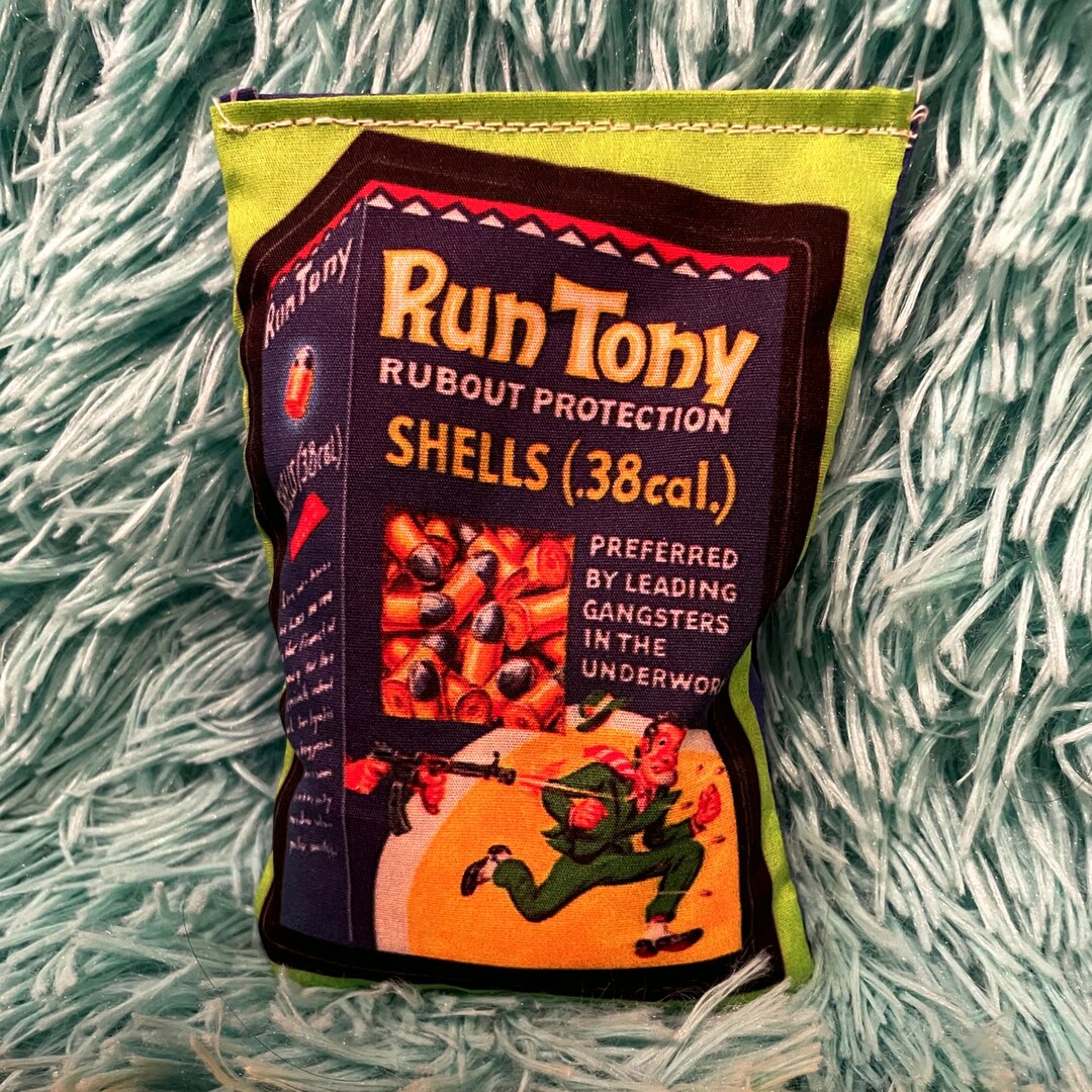 Run Tony Shells Wacky Packages Cornhole Bag, 1973-'74 Run Tony Shells & Easy-cough Oven ...