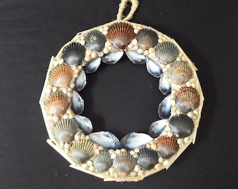 Scallop,Mussel and Razor Clam Shells Picture Frame or Wreath