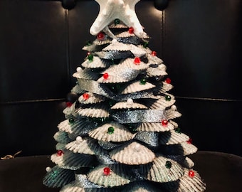 12 inch Tabletop Scallop Shell Tree