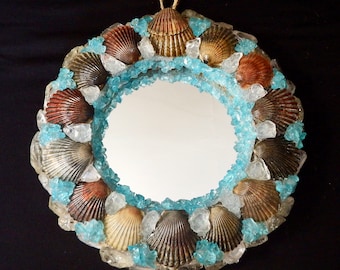 Sea Shell and Sea Glass Mirror