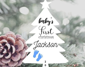 Baby's First Christmas Tree Ornament 2023 Personalized Keepsake Ornament Holiday Baby Ornament For Baby Girl Boy