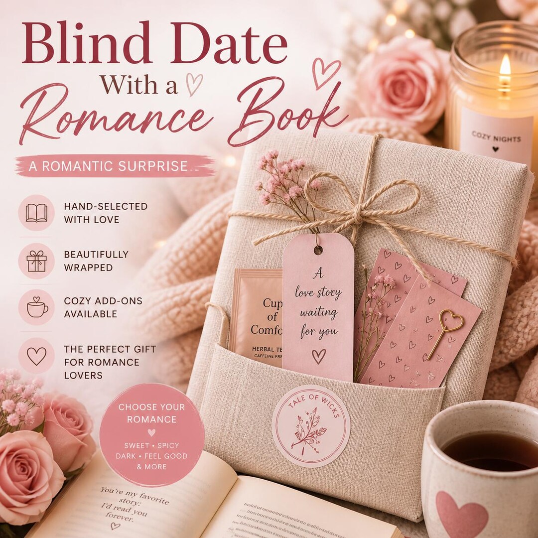 Blind Date With a Romance Book Romantic Book Gift for Her Wrapped Book ...