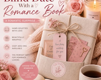 Blind Date with a Romance Book Romantic Book Gift for Her Wrapped Book Surprise Romance Reader Gift Cozy Book Lover Gift