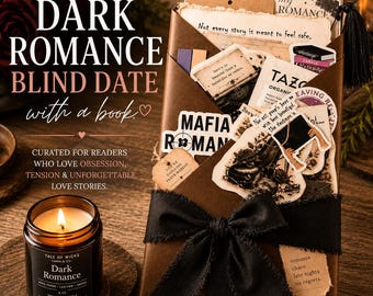 Dark Romance Blind Date With a Book Curated Reader Box Morally Gray Romance Spicy BookTok Reader Gift Cozy Reading Night