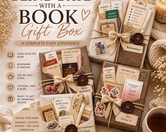 Blind Date with a Book Gift Box Cozy Reading Gift Set Book Lover Gift Wrapped Book Box Aesthetic Reader Gift Ready to Gift