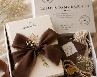 Letters to My Daughter Gift from Mom Keepsake Memory Box Guided Letters for Daughter Personalized Daughter Gift Heirloom Gift Set for her