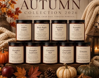 Fall Candle Scent Pumpkin Spice Soy Candle Collection Cozy Home Decor Autumn Thanksgiving Present Housewarming Gift For Pumpkin Lover Candle