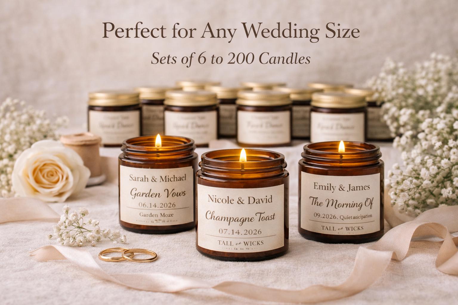 Wedding Favor Candles Personalized Wedding Favors Bridal Shower Favors ...