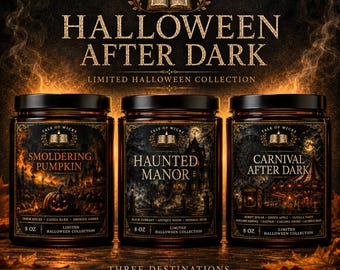 Halloween Candle Luxury Gothic Halloween Candle Haunted House Candle Pumpkin Candle Gothic Home Decor Fall Candle Autumn Decor Gift for Her