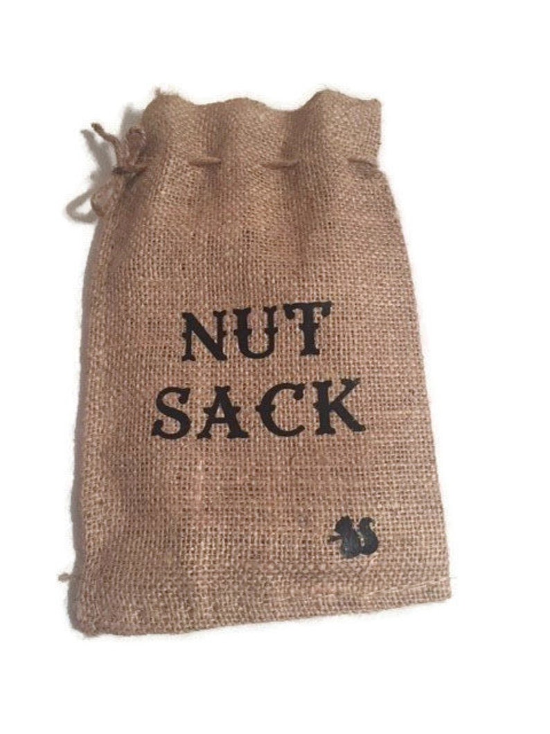 Nut Sack Burlap Gift Bag Sets With Buffalo Plaid Tag Etsy