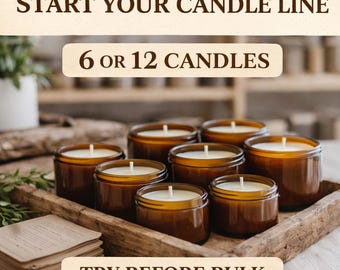 Wholesale Candle Starter Set  Bulk Soy Candles 8 oz  Small Batch Candle Supplier  Try Before Bulk Order Boutique Candles