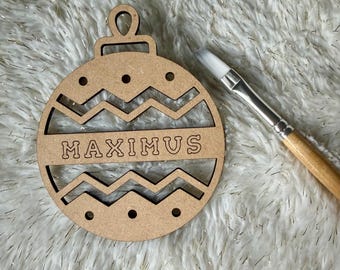 Personalized Kids Christmas Ornament: DIY Paintable Craft Activity