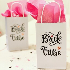 Bachelorette Party Bride Tribe Gift Bags, Personalized Bride Tribe Bags, Bachelorette Party Favors