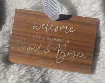 Wedding Sign Christmas Ornament Personalized