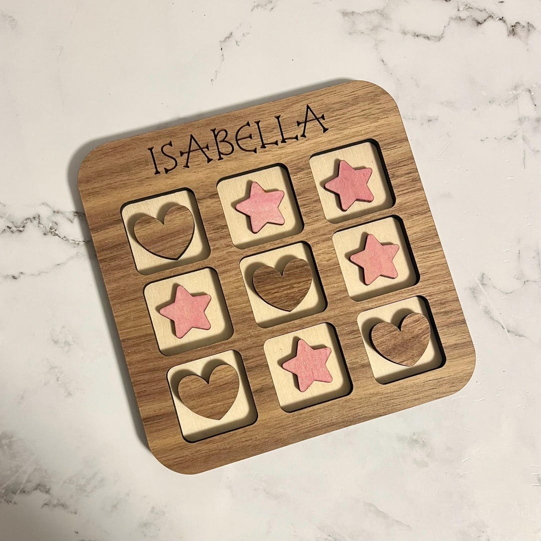 Personalized Tic Tac Toe Board, Valentines Gifts for Kids, Kids ...