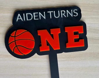 Basketball Cake Topper: First Birthday Decorations