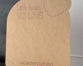 Kids Handprint Keepsake Valentines Day, Toddler Crafts, Personalized Kids Valentine Gift