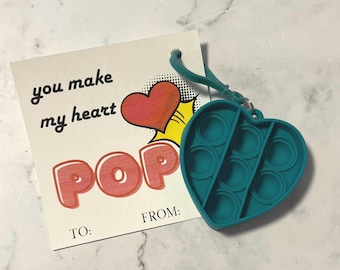 Class Valentine Cards, Non-Candy Valentines for Kids,  Popper Valentines