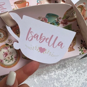 Tea Party Personalized Favor Tags, Teapot Party Favor Tags, Tea Party Decorations