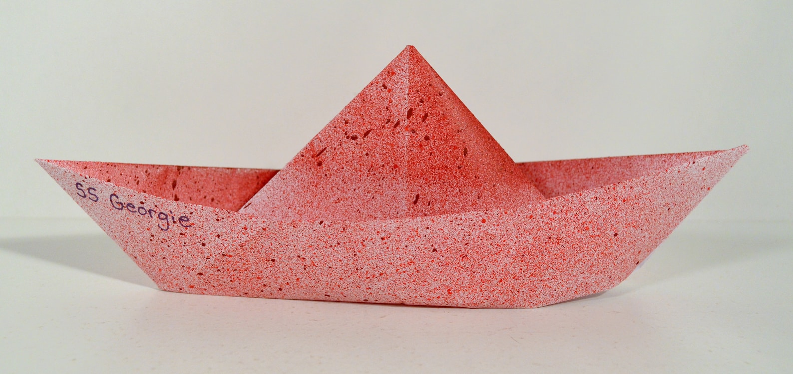Blood Soaked Splattered SS Origami Paper Boat Custom Etsy