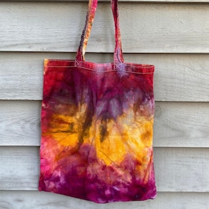 Sunset tie dye bag | ice dye | tote bag