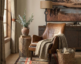 Handmade Downtown Cowboy Leather Chair | American Made Western Accent