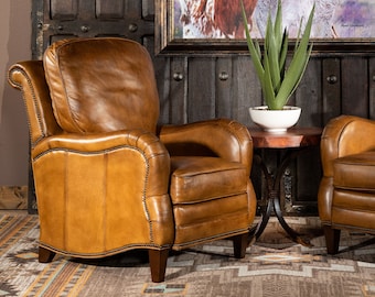 Dutton Saddle Leather Recliner | Fine Western Recliner