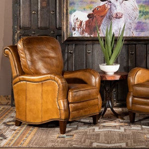 Dutton Saddle Leather Recliner | Fine Western Recliner