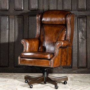 Drover Executive Desk Chair | Fine Western-Style | Top Grain | American Made |