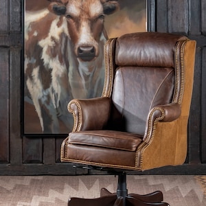 True Grit Executive Desk Chair | Full Grain | American Made
