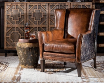 Weston Leather Chair | Cowhide Chair | Full Grain | American Made