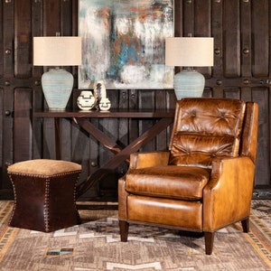Saddleback Leather Recliner | Tan | Distressed | Bustle Back | American Made | High Quality