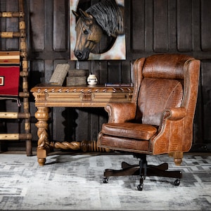 Durango Executive Desk Chair | Leather | Embossed | Gator | Croc | American Made