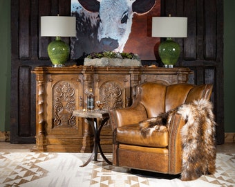 Stetson Swivel Glider | Rustic Elegance | Embossed Leather | Top Grain | American Made