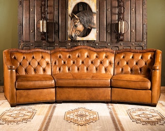 Branson Tufted Leather Sofa