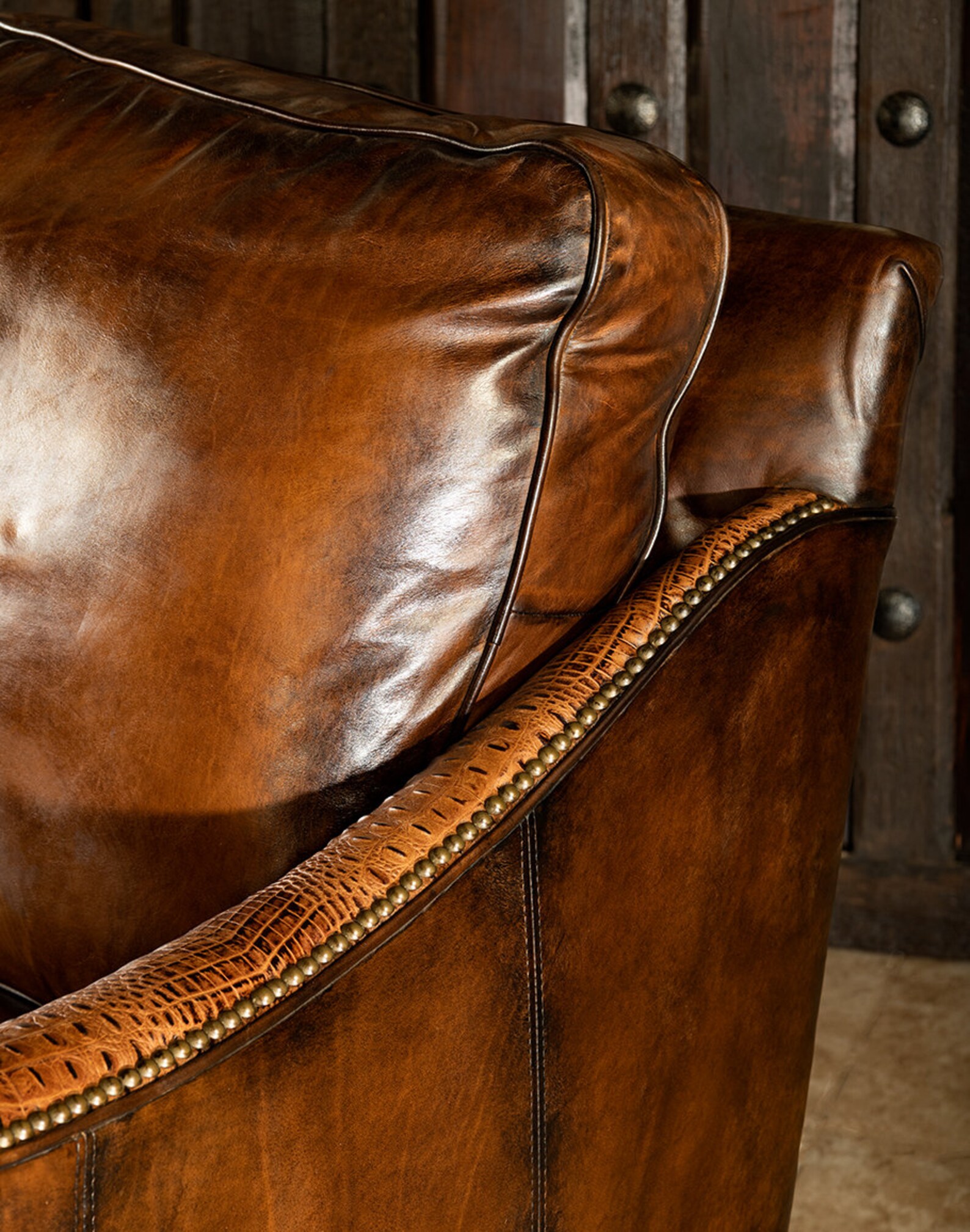Calexico Leather Sofa Elegant Top Grain American Made High Quality Etsy