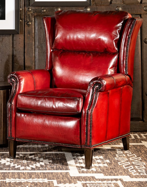Oakley Red Leather Recliner Top Grain American Made High Oakley Red Leather Recliner Top Grain, Briarwood Leather Sofa Review