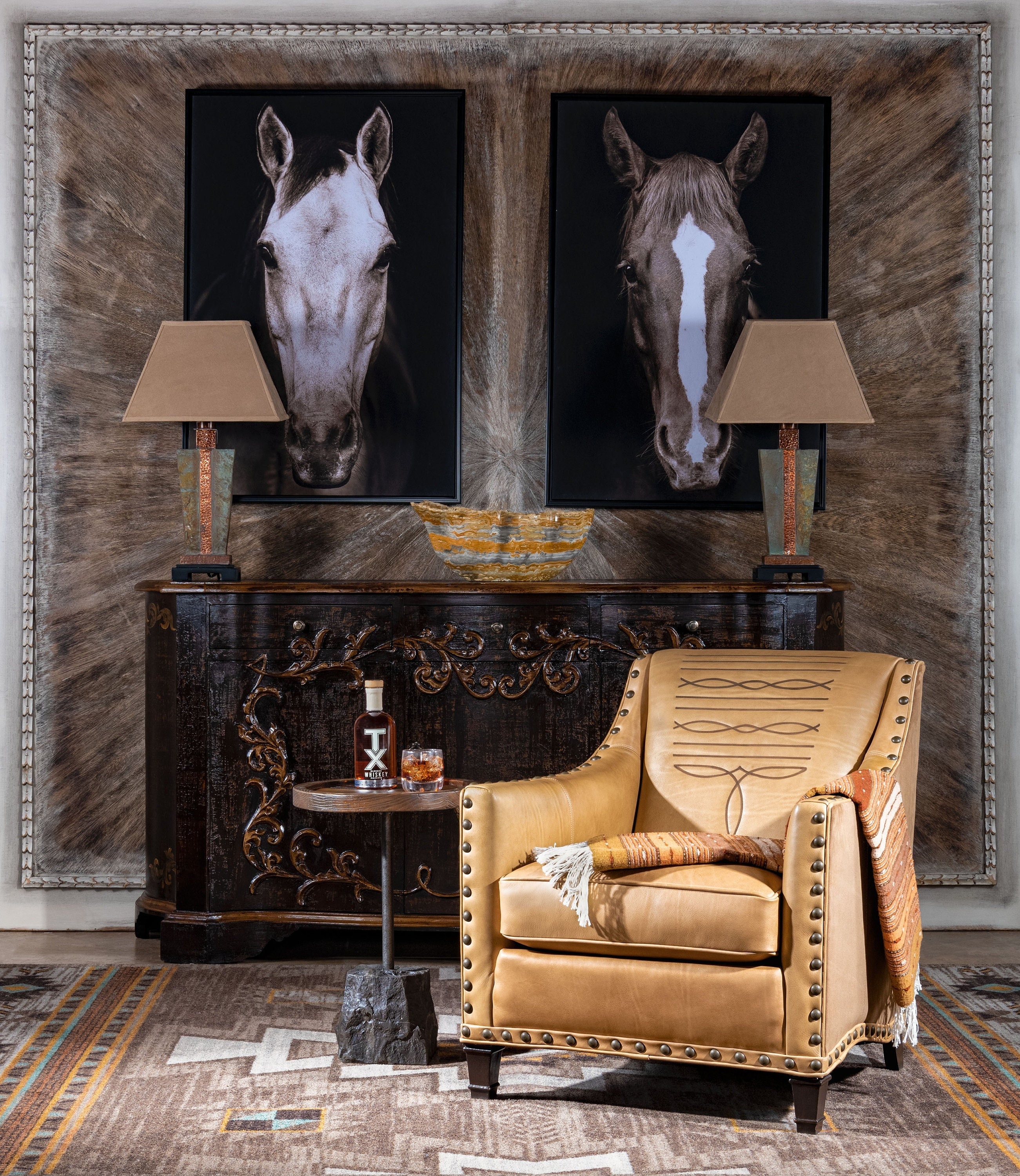 Classic Boot Stitch Accent Chair  Your Westenr Decor – Your Western Decor