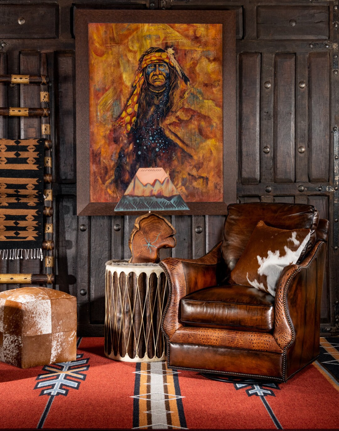 Calexico Leather Swivel Glider Fine Furniture Accent Chair Etsy