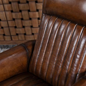 Hand Burnished Leather Recliner | Modern Rustic Design image 9