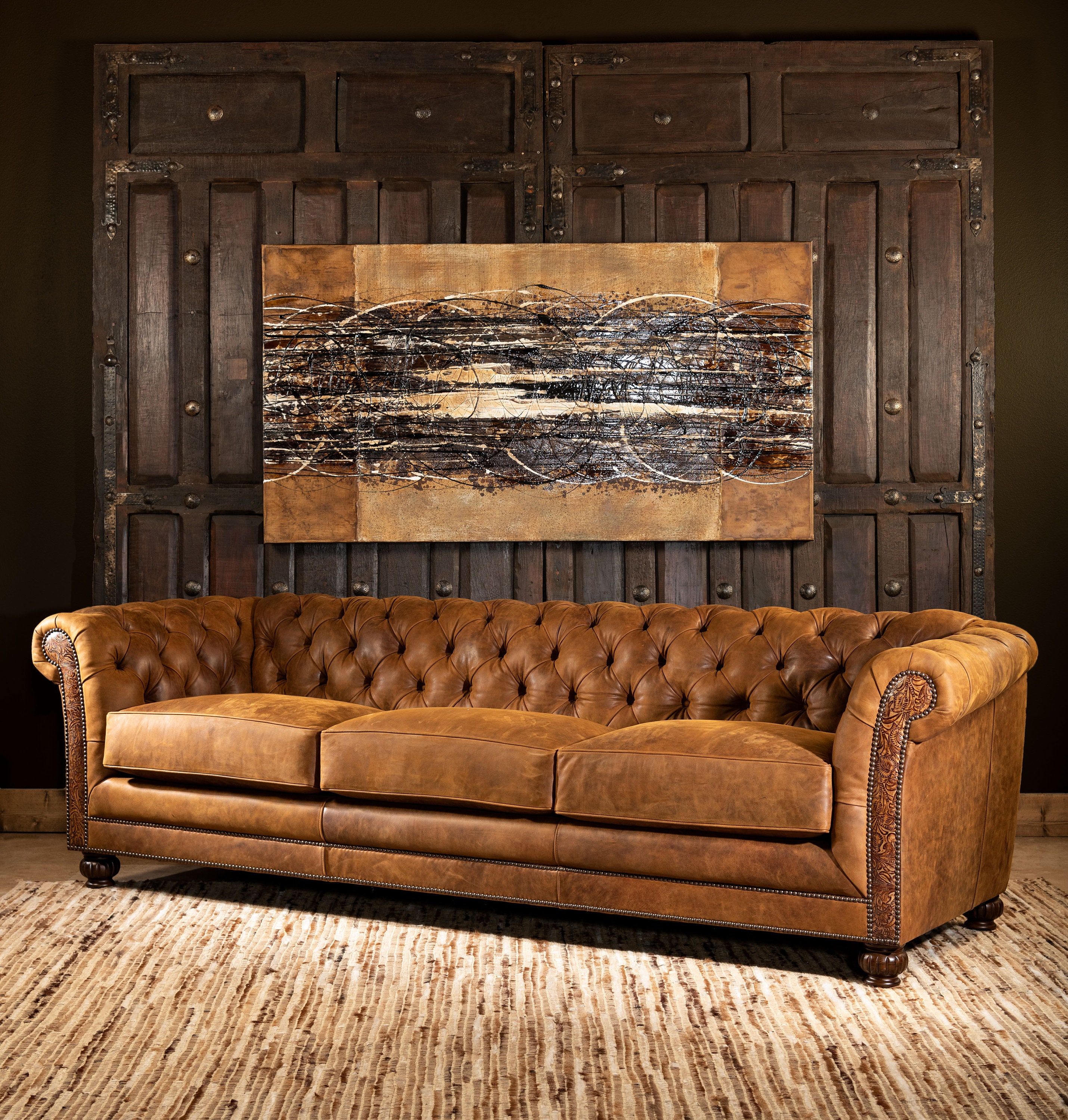 Buckeye Leather Chesterfield Sofa | Fine Leather Furniture 