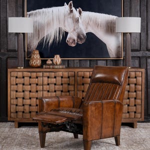 Hand Burnished Leather Recliner | Modern Rustic Design image 4