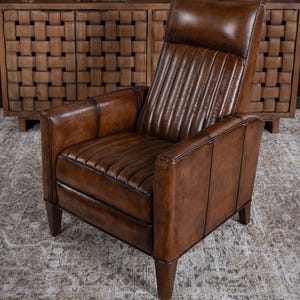 Hand Burnished Leather Recliner | Modern Rustic Design image 10