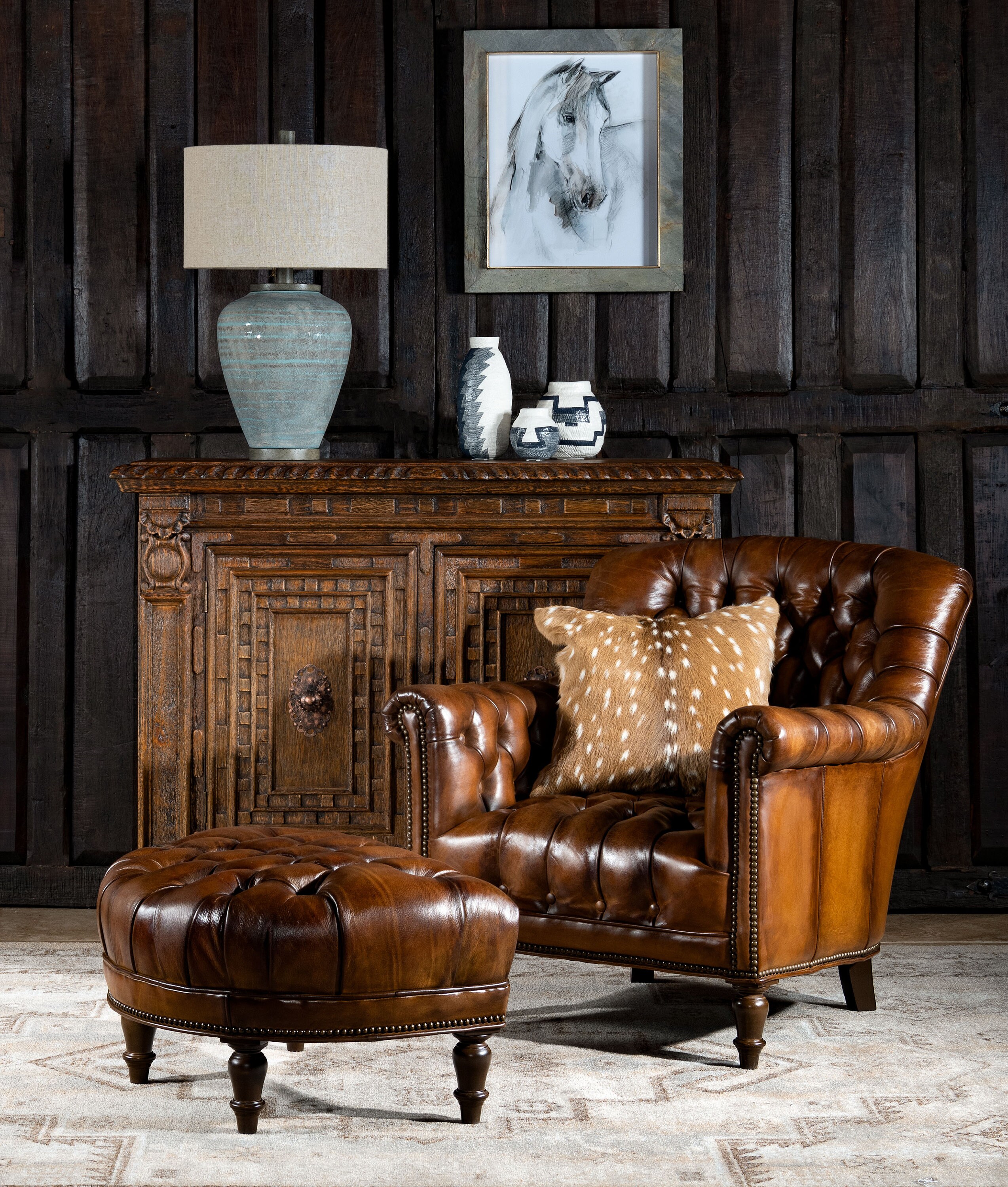 Winchester Tufted Leather Lounge Chair Distressed Vintage American Made Cigar Chair High Quality Top Grain Etsy UK