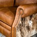Cowboy Brindle Recliner Leather Cowhide Oversized High Quality
