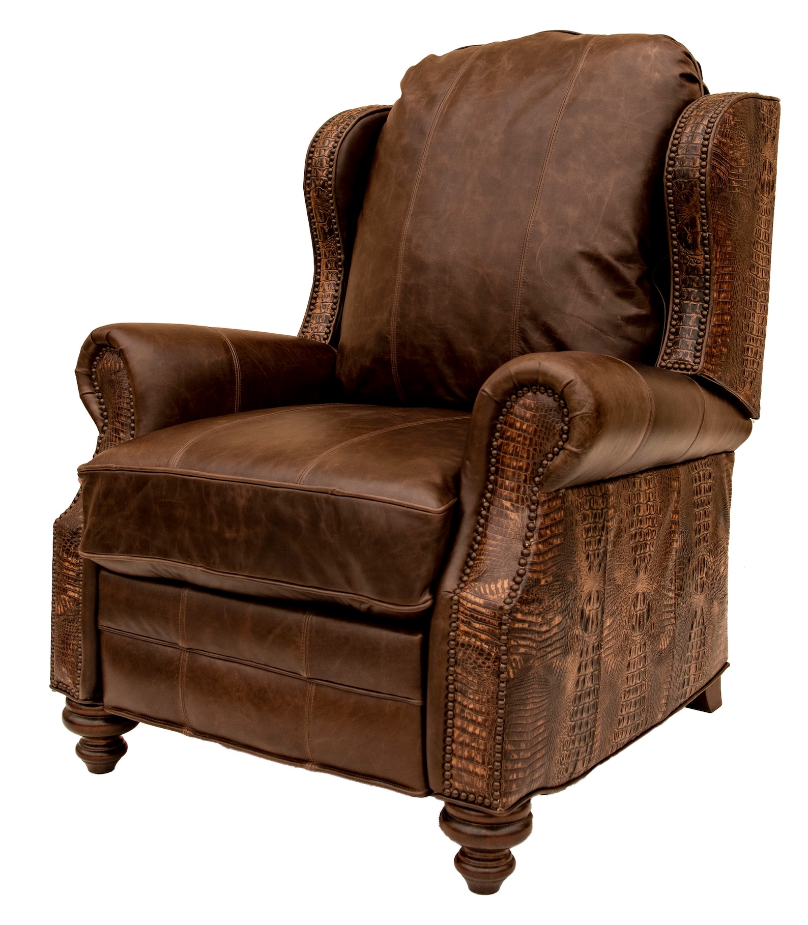 Cowboy Del Mar Recliner Western Style Leather Recliner Top Etsy