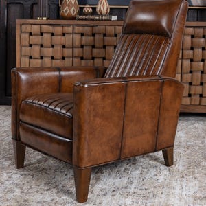 Hand Burnished Leather Recliner | Modern Rustic Design image 8